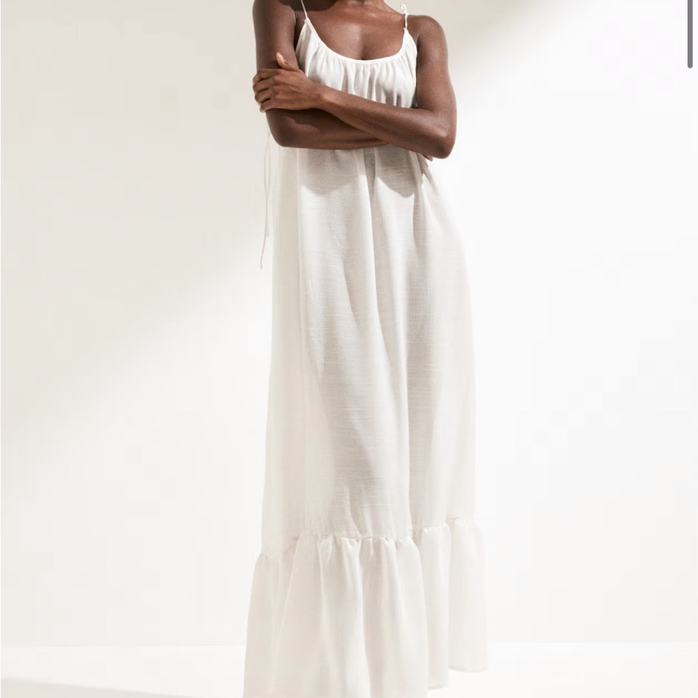 H and m White Maxi Dress